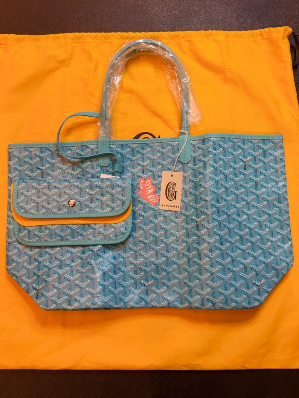 NWT🦋Goyard🦋Special Edition Teal Miami Butterfly St. Louis Tote PM
